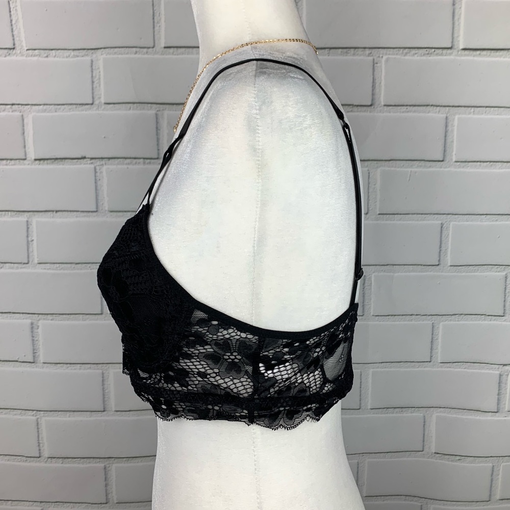 🔥SO SEXXY🔥Strappy Lace Padded Bralette Bra Top Black Small NWT - Picture 5 of 7
